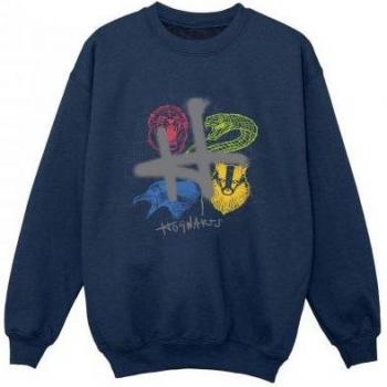 Emblematy Harry'ego Pottera dla Dziewczynek – Sweatshirt z Rozpuszczalną Farbą
