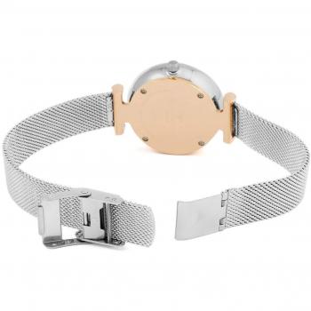 Olivia Burton Silver & Roséguld Nätklocka OB16AM140
