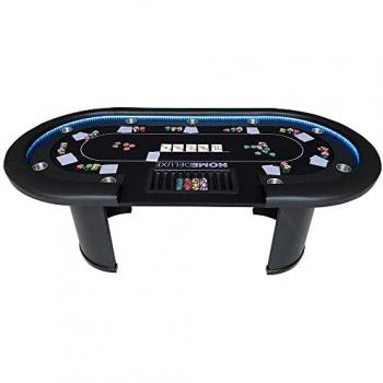 Home Deluxe Tavolo da Poker LED 9 Persone Full House