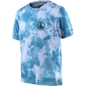 Troy Lee Designs Maglia ciclismo giovanile Flowline Plot Turchese S