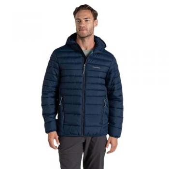 Compresslite Hooded Baffled Insulated Jacket – Navy (Hooded)