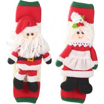 Santa Claus Refrigerator Gloves and Microwave Oven Handle Covers - 2pcs Set