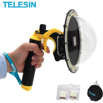 TELESIN 6'' Dome Port 30M Waterproof Housing for GoPro Hero 5, 6, 7, 8, 9, 10