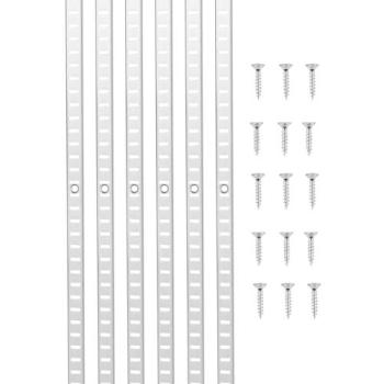 Adjustable Metal Shelf Bracket Pilaster Strips – VEVOR 72.7 Set of 20