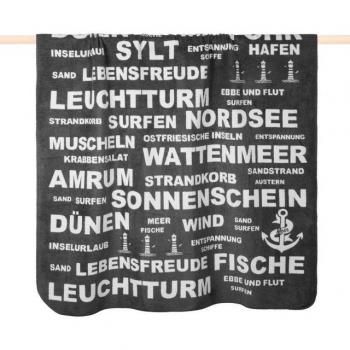 PAD Wohndecke „Typo Nordsee“ – Made in Europe – Ultraweiche Decke