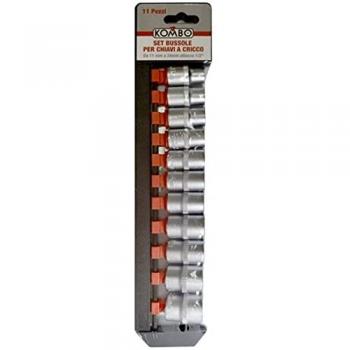 Set bussole per chiavi a cricco 11 pezzi da 11mm a 24mm