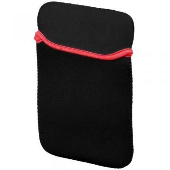 Textilgewebe-Tasche für Tablets bis 8 Zoll in Schwarz/Rot