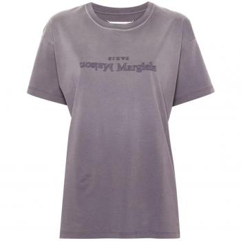 Cotone XS Maison Margiela T-shirt Logo Viola