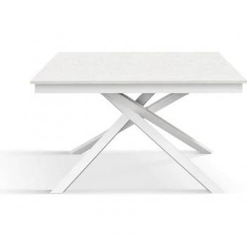 Mesa Konte Design Fresneira Blanco Base Blanca Extensible
