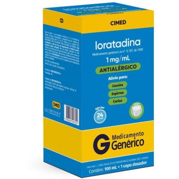 Loratadina 1mg/ml Xarope 100ml Cimed