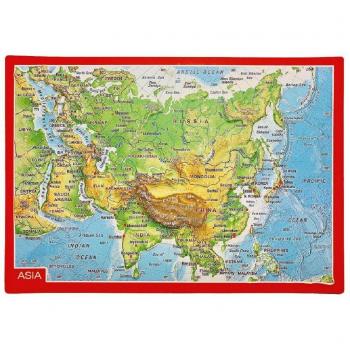3D Reliefpostkarte Asien