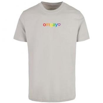 MisterTee OMGay Pride Shirt, Herren, Gr. L, grau