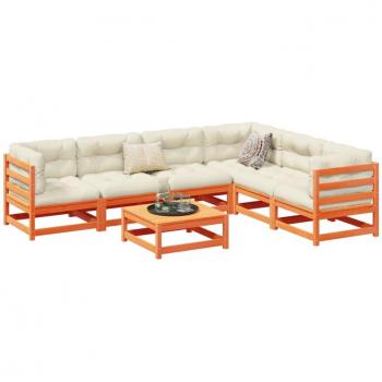 Vidaxl - 7 Piece Garden Sofa Set Wax Brown Solid Wood Pine
