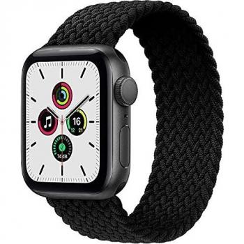 Elastic Nylon Sport Ersatzband für Apple Watch (Schwarz, 42MM / 44MM)