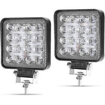 Luz de Trabajo LED 48W Cuadrada para Vehículos