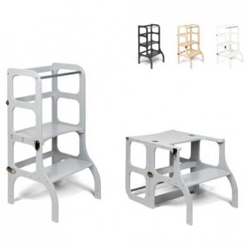 Table d'apprentissage Step'n'Sit gris clair fermoirs en laiton