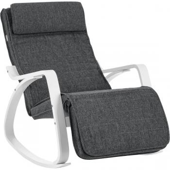 Silla mecedora ergonómica con reposapiés ajustable amarillo ganso