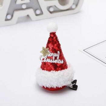 Mini chapeau de Noël en épingle à cheveux