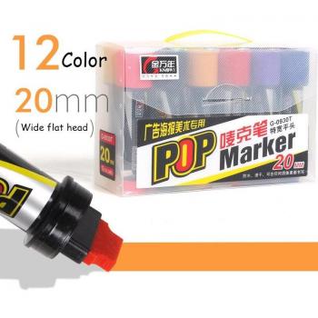 Genvana Original 12pcs Oily Ink Markers for Art and Advertising