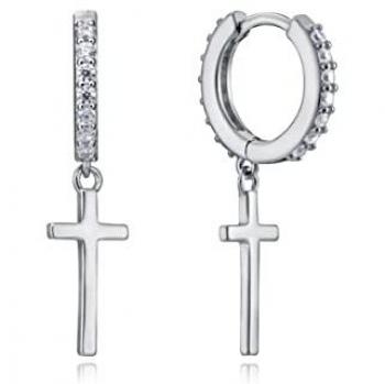 Pendientes Viceroy Plata con Aro y Cruz Colgante