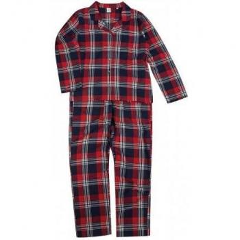 Set pigiama scozzese da donna SF XS rosso/blu scuro