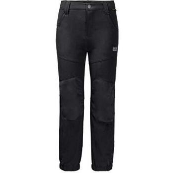 Jack Wolfskin Kinder Rascal Winterhose Atmungsaktiv Wind- und Wasserabweisend Softshell, schwarz