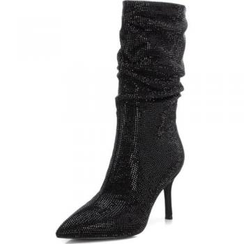 Xti - Botas de mujer con tacón fino y cremallera lateral