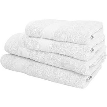 Wellhome 4 Toallas de Baño Algodón: 2 Lavabo 50x90 cm, 2 Ducha 70x140 cm