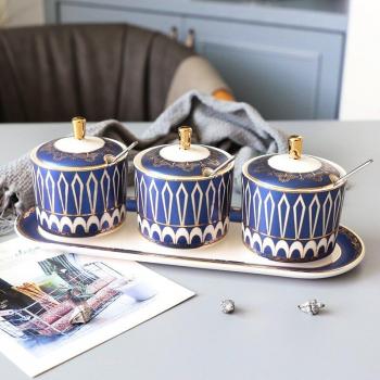Luxury Ceramic Spice Jar Set - 4 Pieces