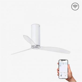 Tube Matt White Ceiling Fan with DC Motor and Remote