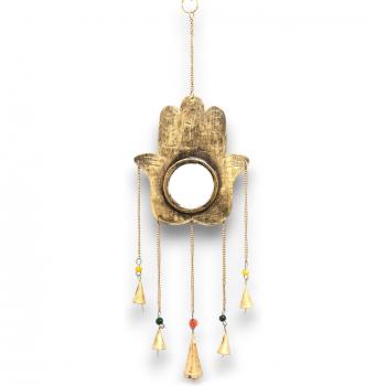 Mirror Hamsa 5-Bell Indian Chime