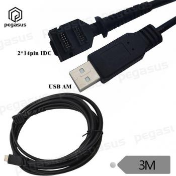 14-Pin IDC USB 2.0 A Male Cable for Verifone VX805 VX820