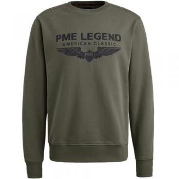 PME LEGEND Sweatshirt „Crewneck soft terry with logo“ – Logo Stickerei