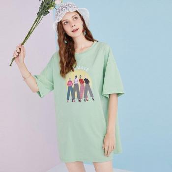 ARTKA Damen Kleid mit Aushöhlung im Rücken und Rundhalsausschnitt