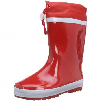 Playshoes Stivali di gomma Basic foderati di rosso