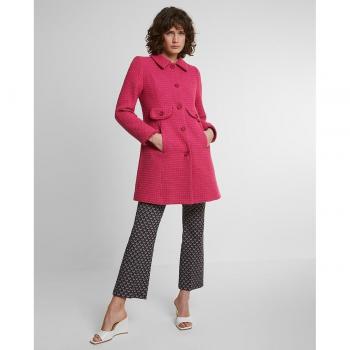 Abrigo Tweed Midi Trucco para mujer con botón frontal