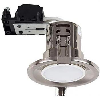 Silver Ceiling Downlight Set of 20 with LED Bulbs