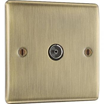 Nexus NAB60‑01 Single Socket Anticraft Brass Aerial Adapter