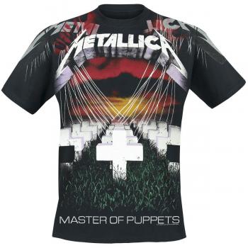 Camiseta de Metallica - Master Of Puppets - Faded Allover - S XXL - para Hombre - Negro