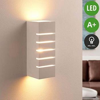 Illuminazione da soffitto moderna con LED G9 in argilla bianca per soggiorno e sala da pranzo, di Lampenwelt | applique