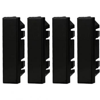 Ettroit Falso Polo Mezzo Posto 1/2p Compatibile Bticino Axolute Colore Nero Confezione 4pcs An0102