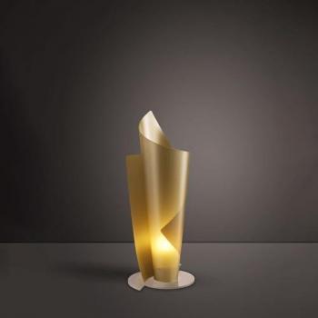 Lámpara de mesa Polilux oro 19 cm de diámetro x 50 cm de altura