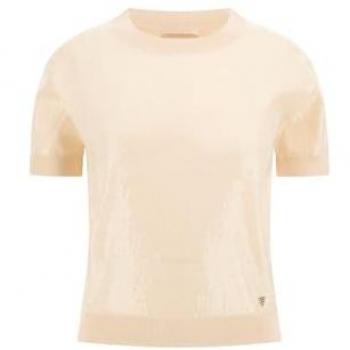 Guess Juniper Sequin Round Neck Crop Top