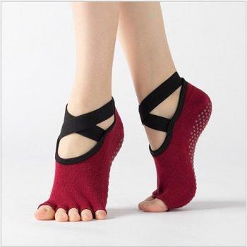 Backless Five-Toe Grip Socks for Women