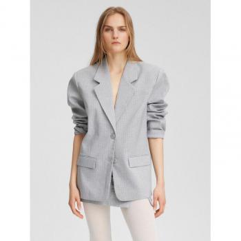 Paulagz M/L Gray Pinstripe Blazer