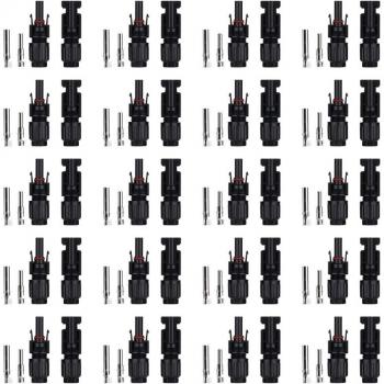 20 Male and 20 Female Waterproof Solar Connectors