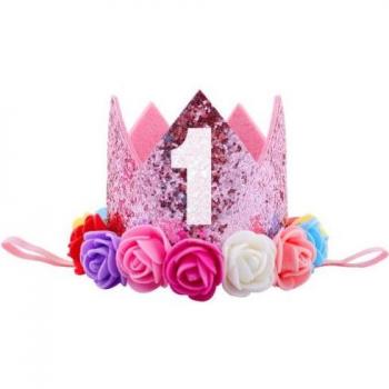 Glittery Crown Birthday Hat for Kids