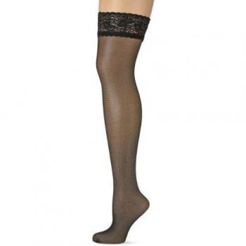Nur Die - Medias transparentes para mujer, color Negro 094, talla M