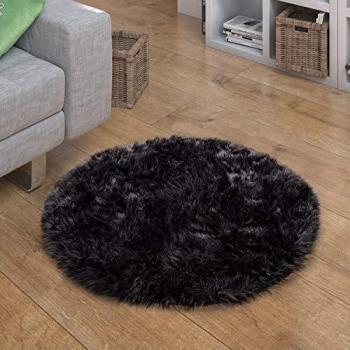 Tappeto Ecopelliccia Cuore Nero 60 cm - Paco Home