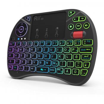 Rii X8 Mini Smart TV Tastatur Touchpad Kabellos Hintergrundbeleuchtung Scrollrad